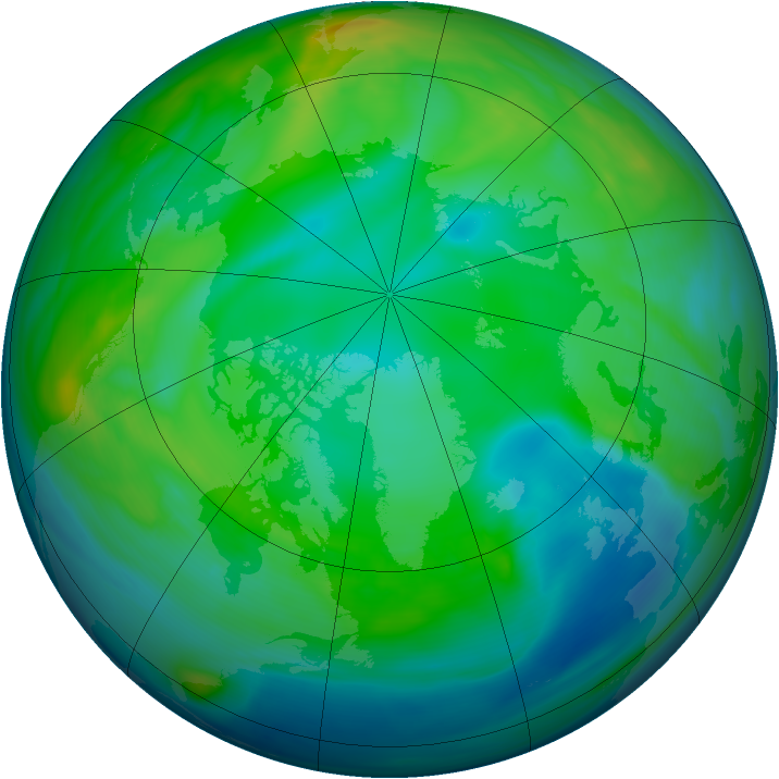 Arctic ozone map for 22 November 2006
